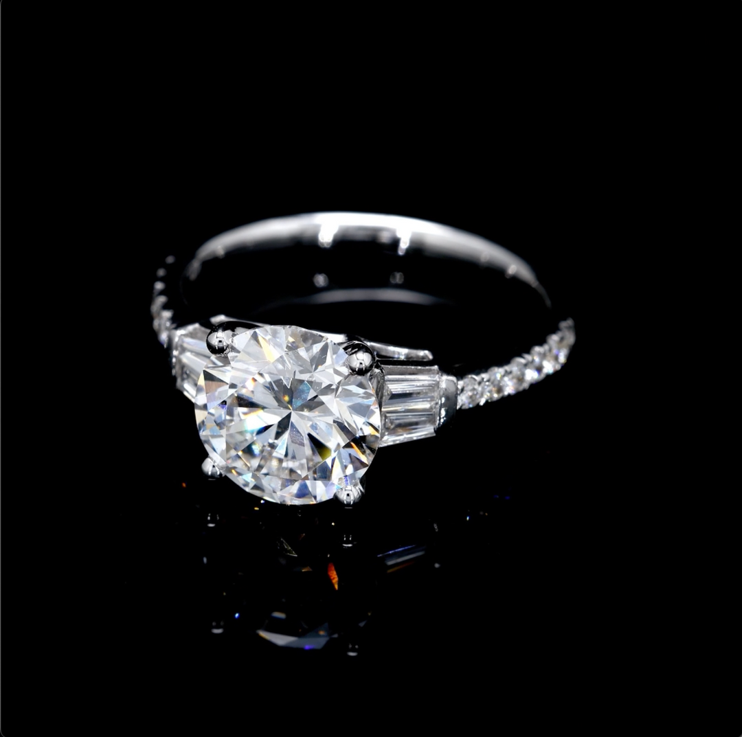 Round-Cut Lab Diamond Solitaire Ring