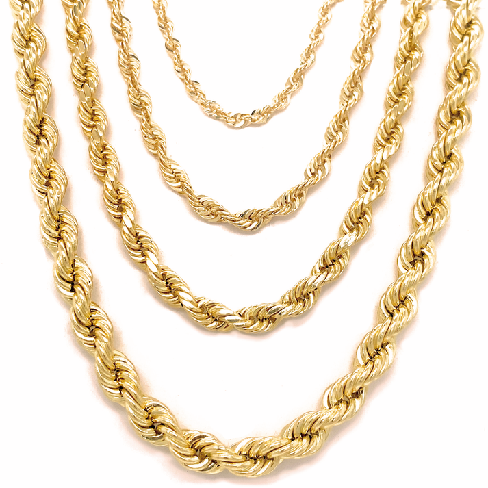 14K and 10K Gold Rope Chains for Men | Rocco’s Jewelry – Rocco's Jewelry