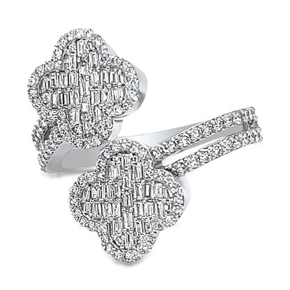 Twisted Clovers Diamond Ring