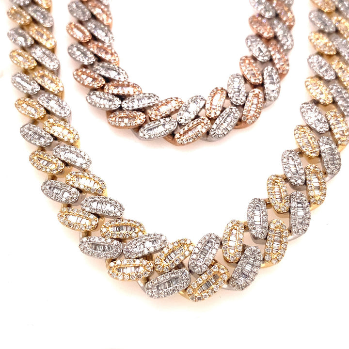 12.5 MM Baguette Diamond Cuban Link