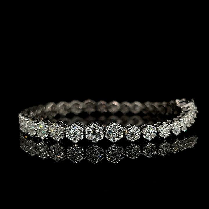 VVS Flower Stud Tennis Bracelet