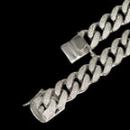 14MM Silver CZ Cuban Link Chain - Johnny Dang & Co