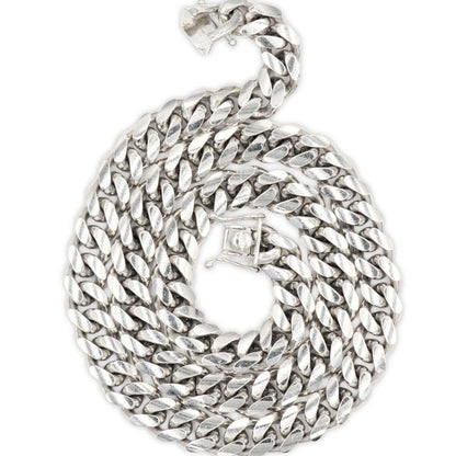 Silver 12mm Solid Cuban Chain 20" 22" 24" - Johnny Dang & Co