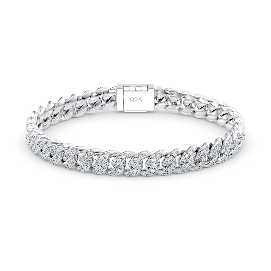 DIAMOND CUBAN BRACELET (8mm)
