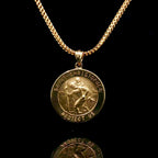 14K Solid St. Christopher Medallion