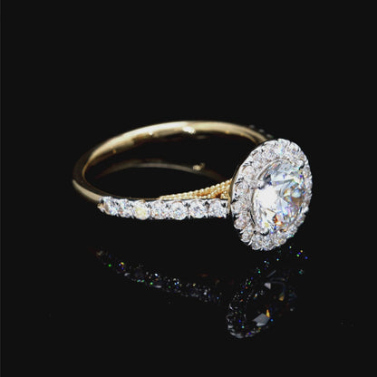 Round-Cut Lab Diamond Halo Ring