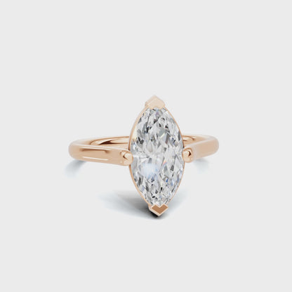 Elegant 2 CT Marquise Solitaire Diamond Ring