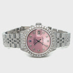 26MM  Rolex Ladies Diamonds Pink Dial