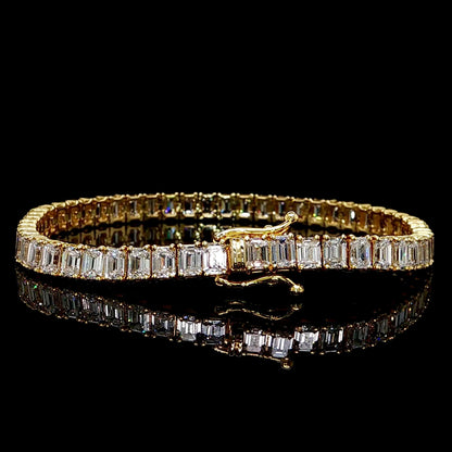 Emerald Cut Diamond Tennis Bracelet