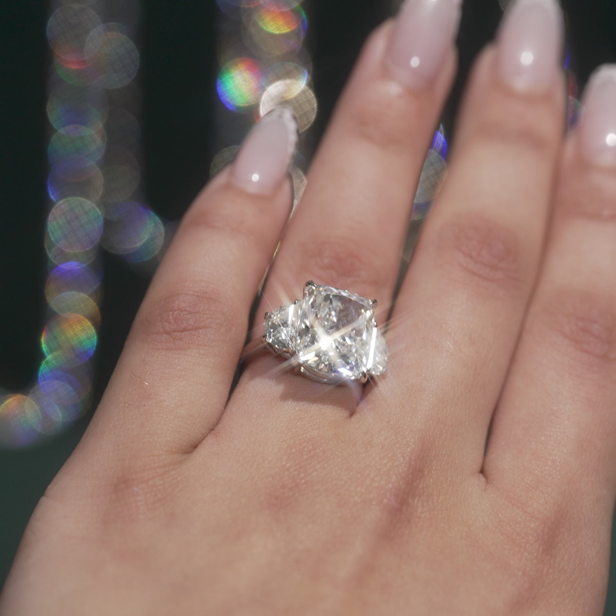 10CT Radiant Engagement Ring