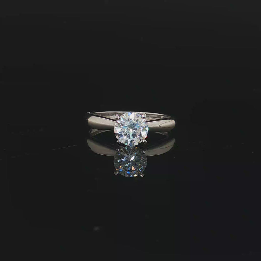 1CT Round Engagement Ring