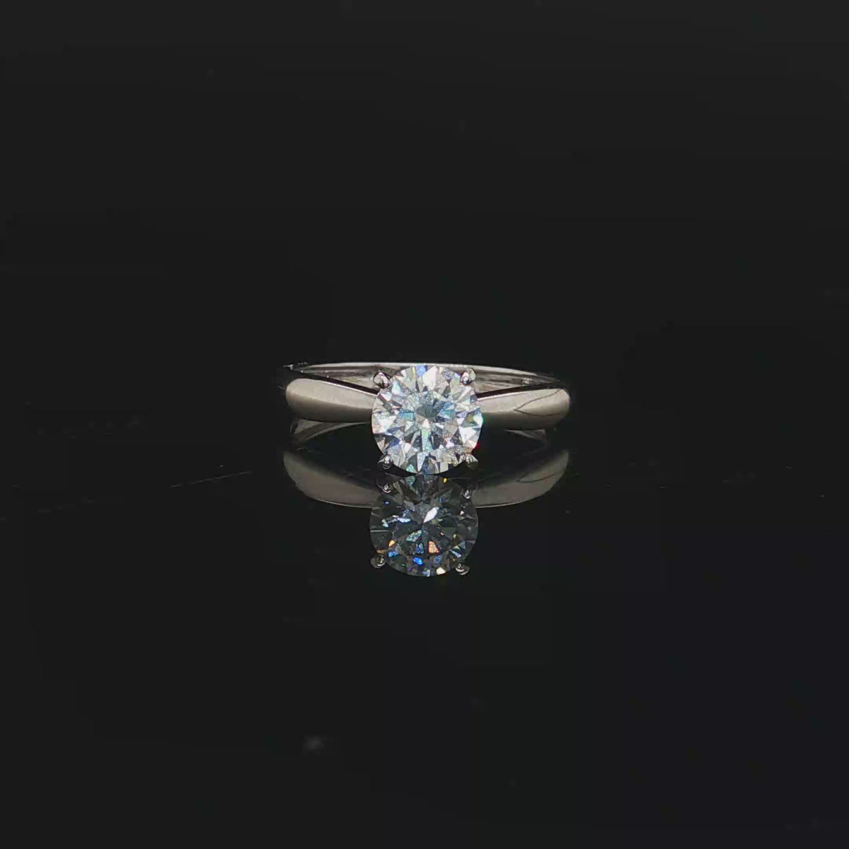 1CT Round Engagement Ring