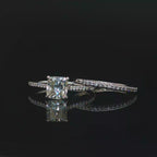 1CT Natural Radiant Cut Diamond Engagement Ring