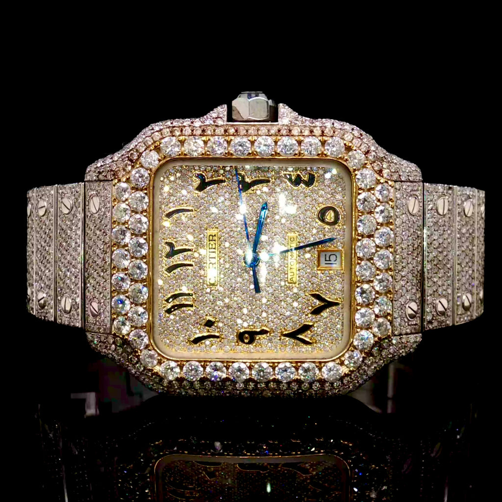 Diamond 20 CTW Cartier Santos Large Two Tone