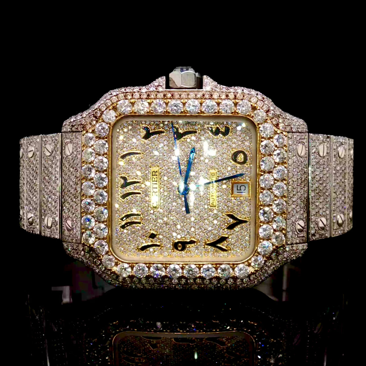 Diamond 20 CTW Cartier Santos Large Two Tone