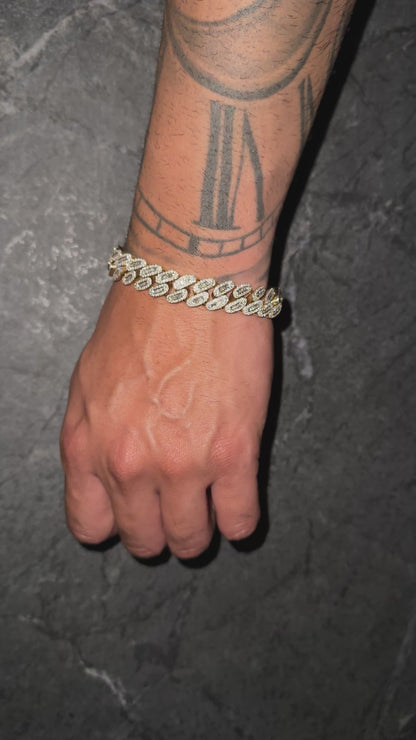 12.5MM Baguette Diamond Cuban Bracelet