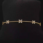 Diamond Butterfly Bangle in 14K