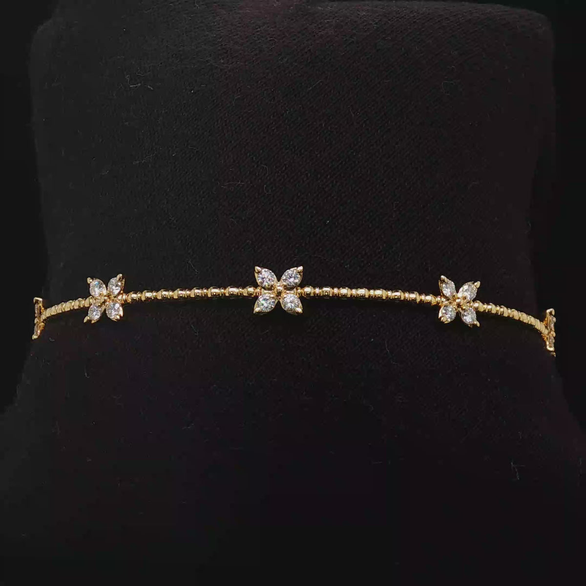 Diamond Butterfly Bangle in 14K