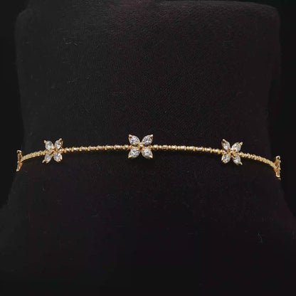 Diamond Butterfly Bangle in 14K