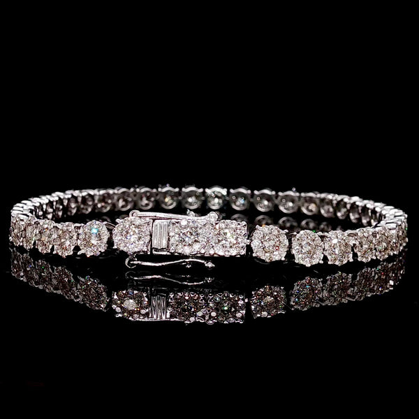 Diamond Halo Tennis Bracelet