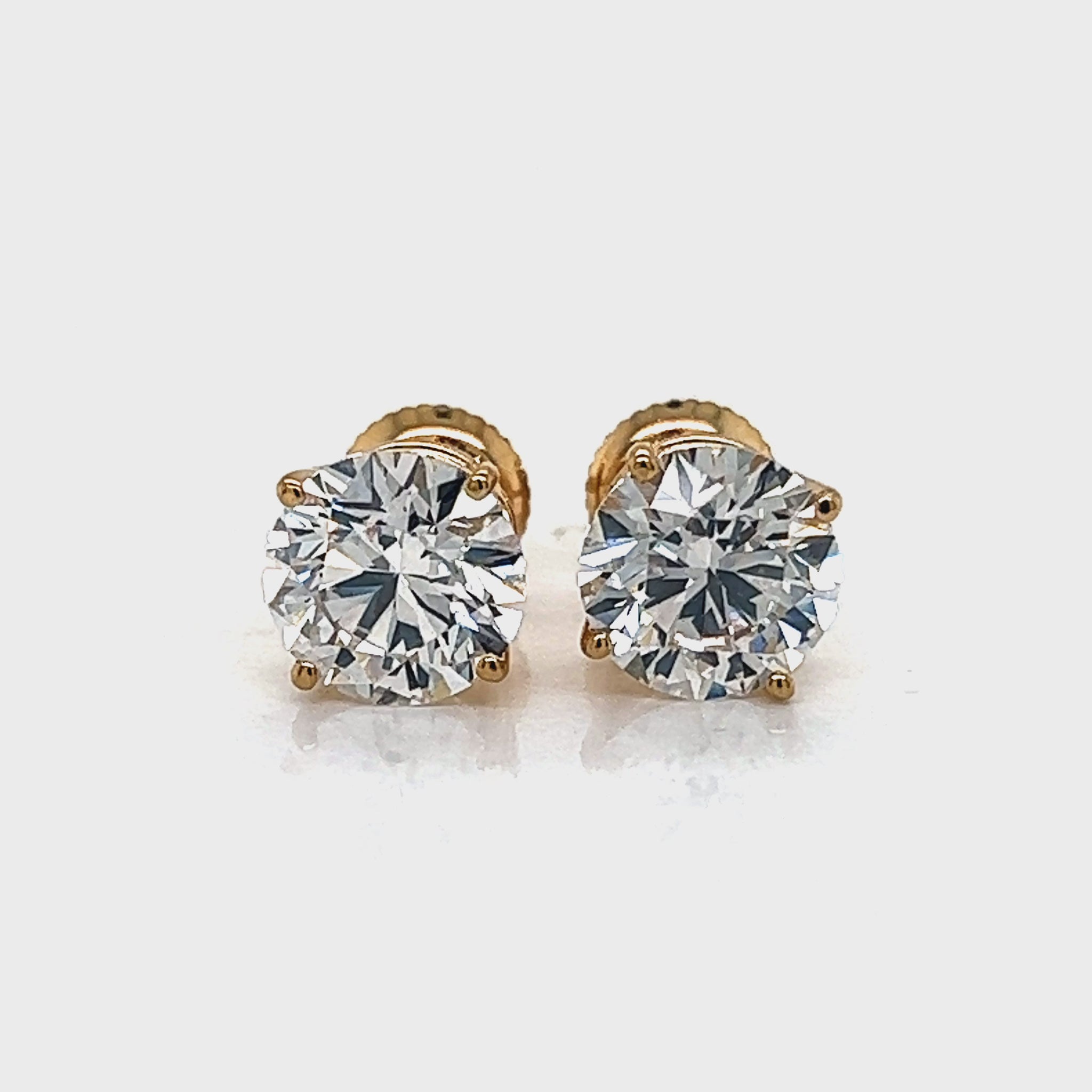 4CT Diamond Stud Earrings