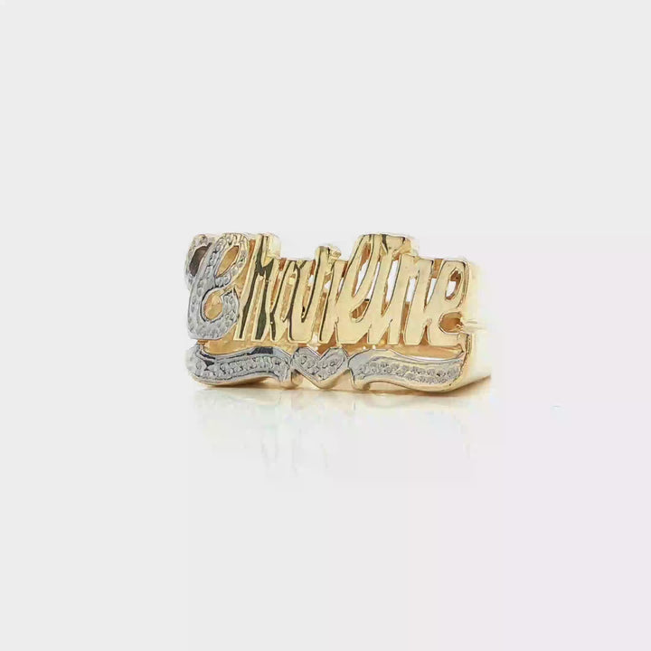 Name Rings in 14KT Gold