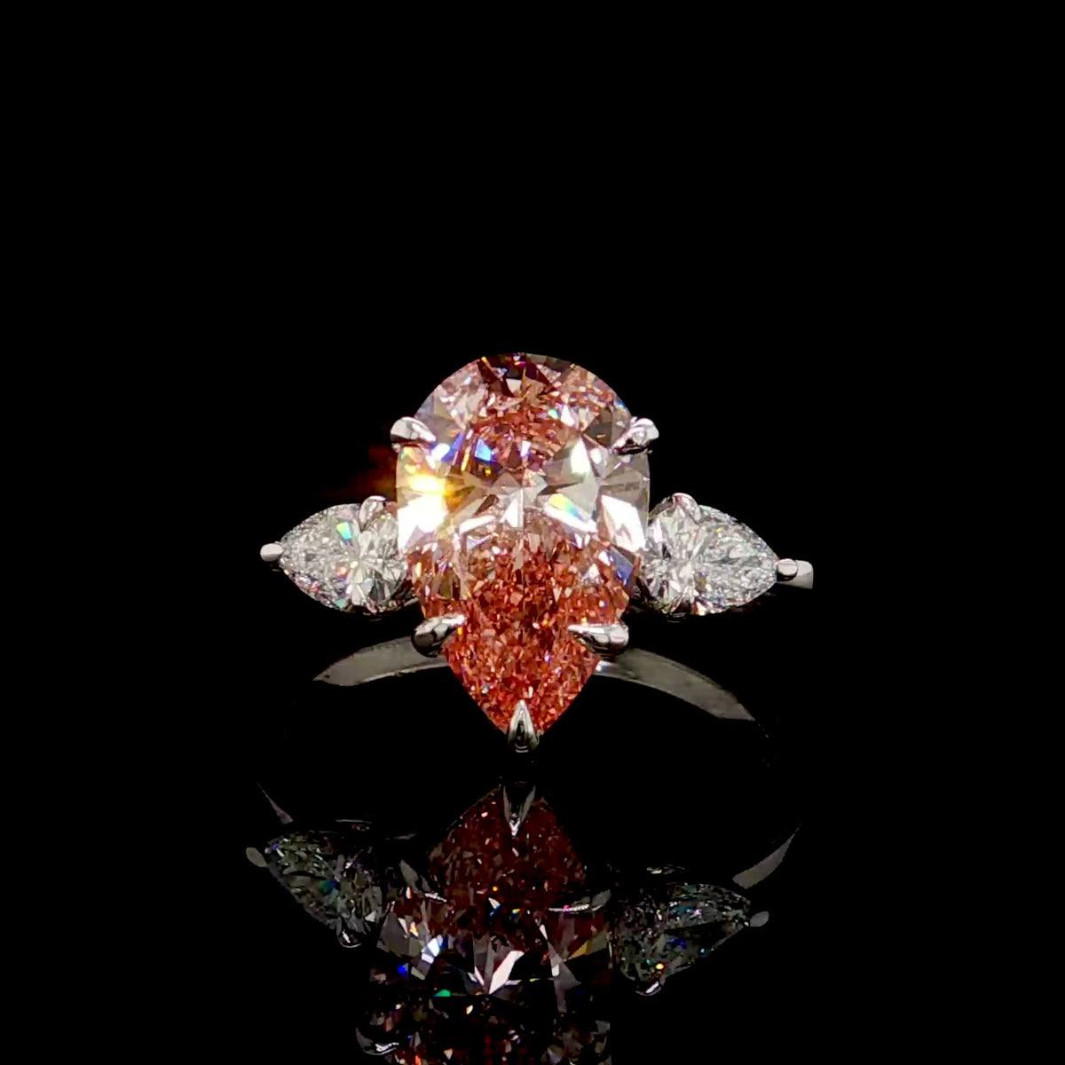 3CT Diamond Multi-Stone Halo Engagement Ring