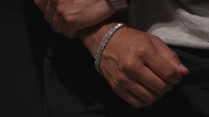 8MM Diamond Baguette Tennis Bracelet