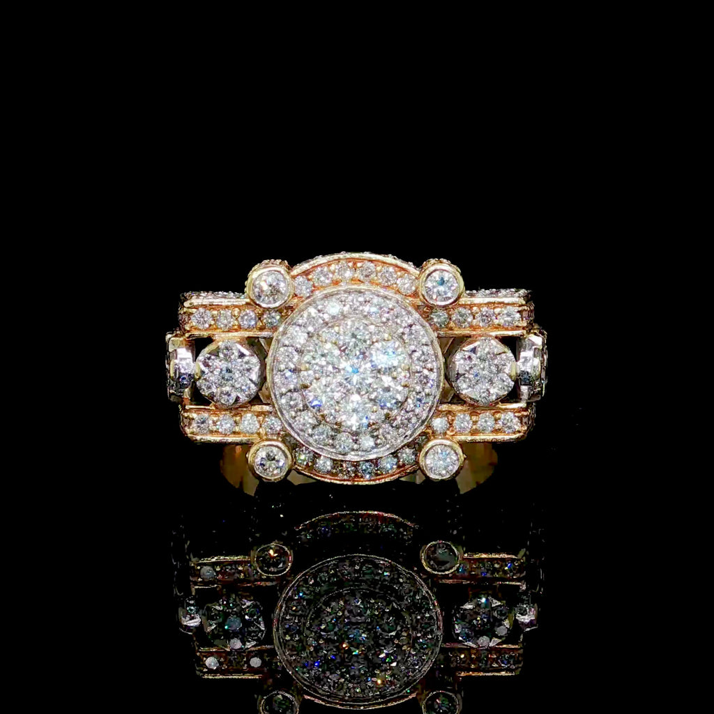 6.5 ct Diamond Mens Ring- il Castello 14k Gold