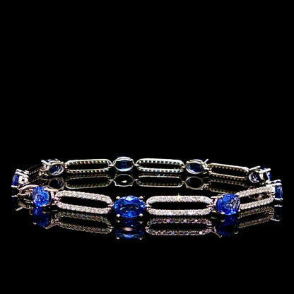 Diamond and Sapphire Bracelet