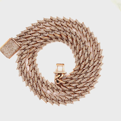10MM Spiked Diamond Cuban Chain