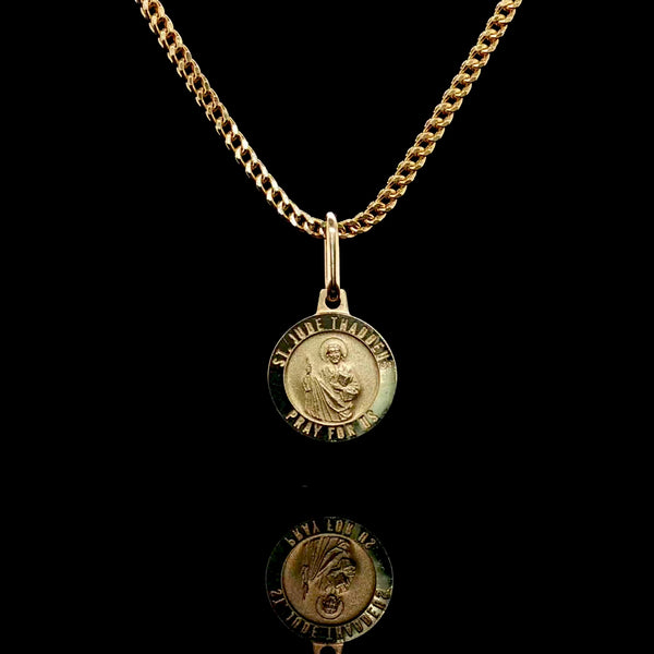 14K Small Saint Jude Thaddeus Medallion