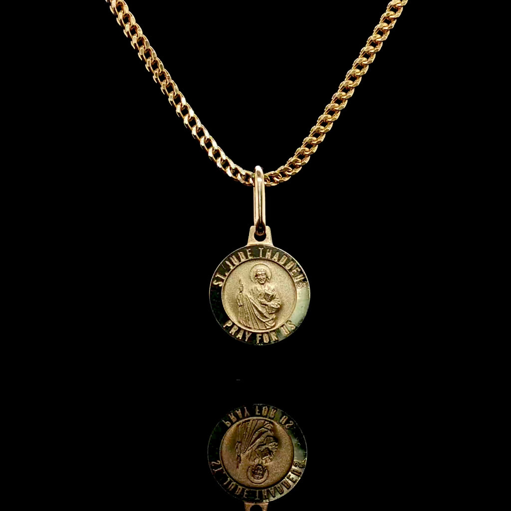 14K Small Saint Jude Thaddeus Medallion