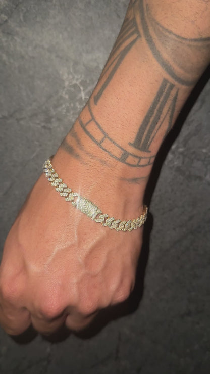 8MM Diamond Cuban Bracelet