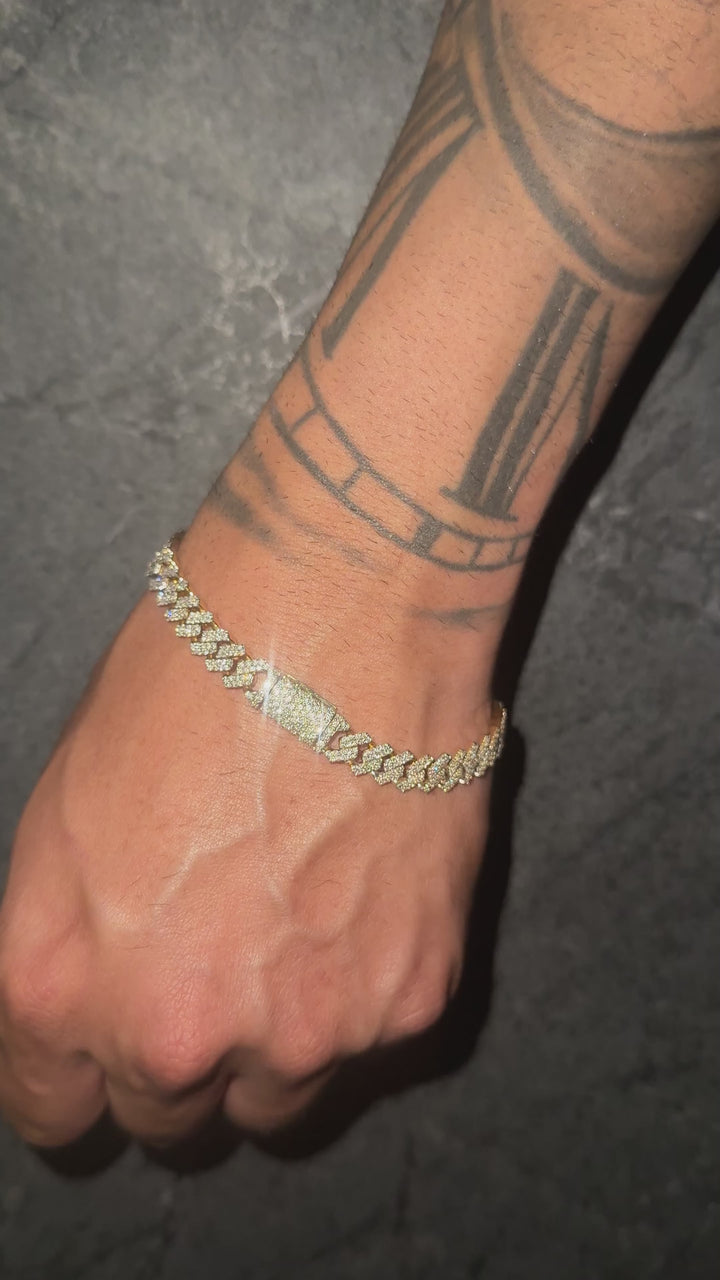8MM Diamond Cuban Bracelet