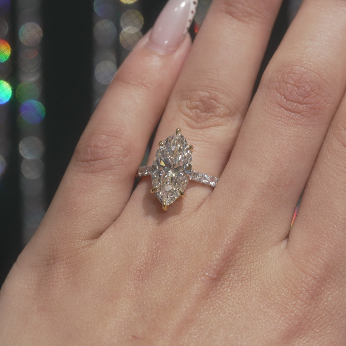 5CT Marquise Diamond Engagement Ring