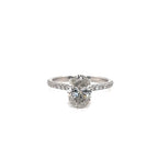 Oval-Cut Lab Diamond Claw Prong Ring