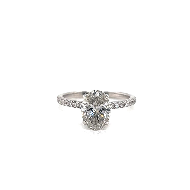 Oval-Cut Lab Diamond Claw Prong Ring