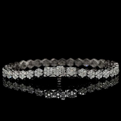 VVS Diamond Flower Set Gold Bracelet