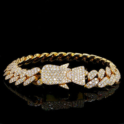 12MM Lab Diamond Cuban Bracelet