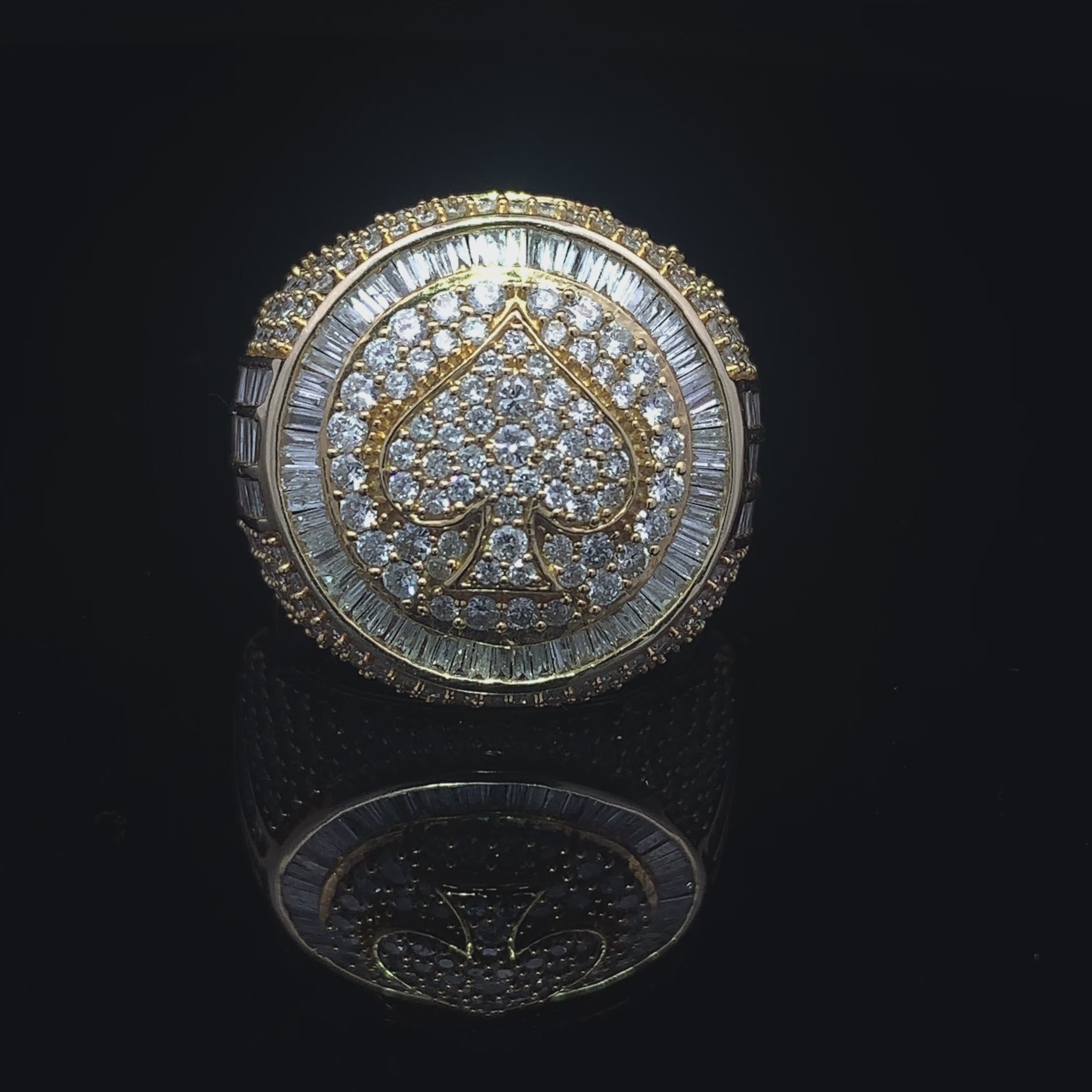 Iced out Ace fashion Ring