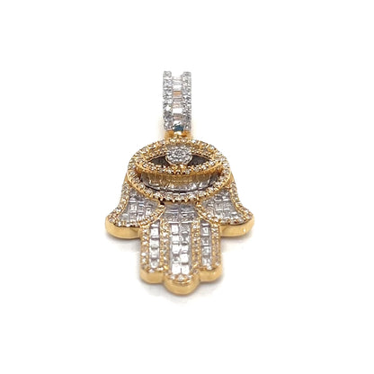 Hamsa Evil Eye Diamond Pendant