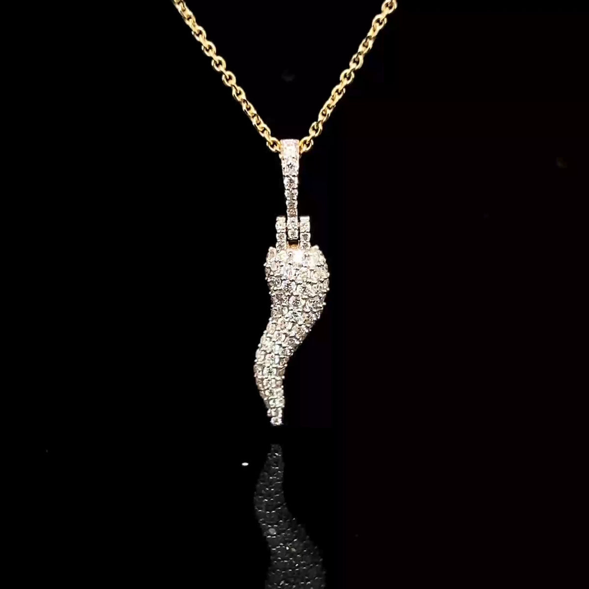 Small Diamond Italian Horn