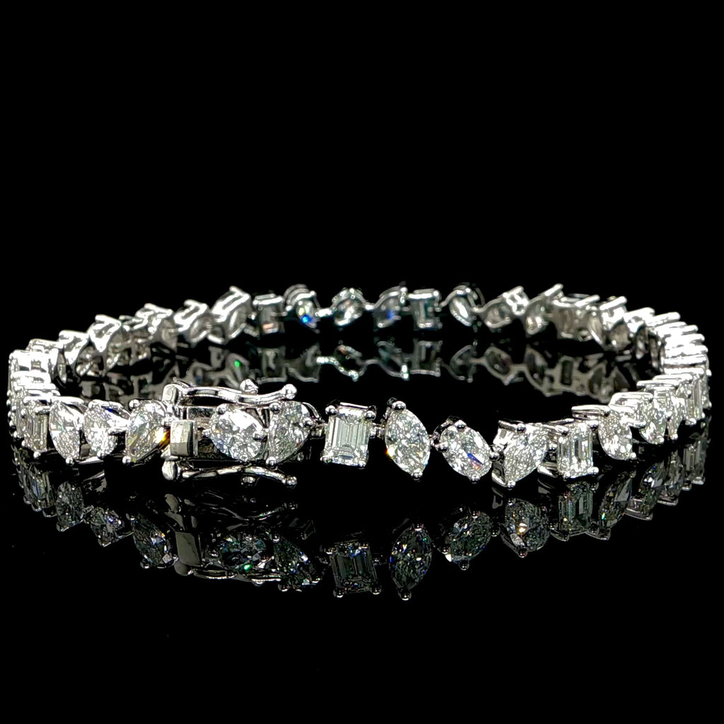 Multi Shape Diamond Bracelet 8.5ct
