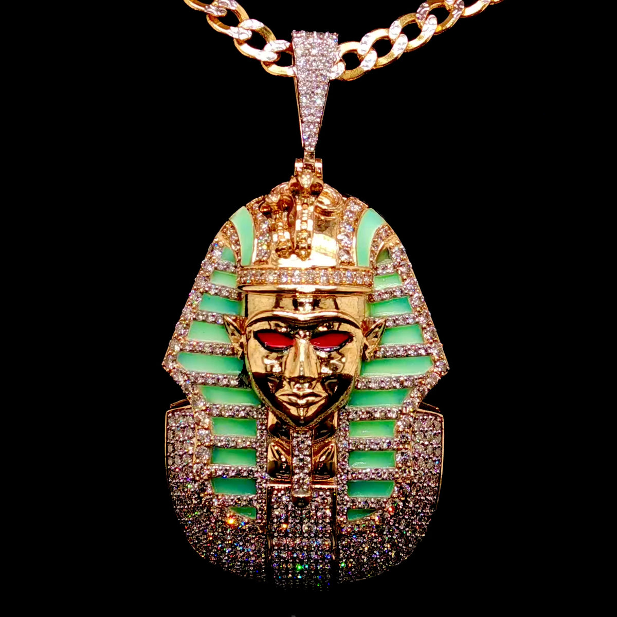 King Pharoah Natural 4.5 CTW Diamond Pendant 10K Gold