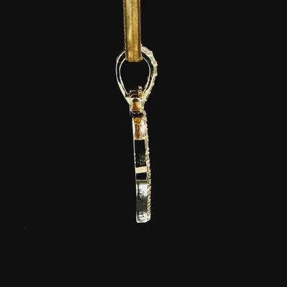 Diamond Heart Memory Pendant 1.2"