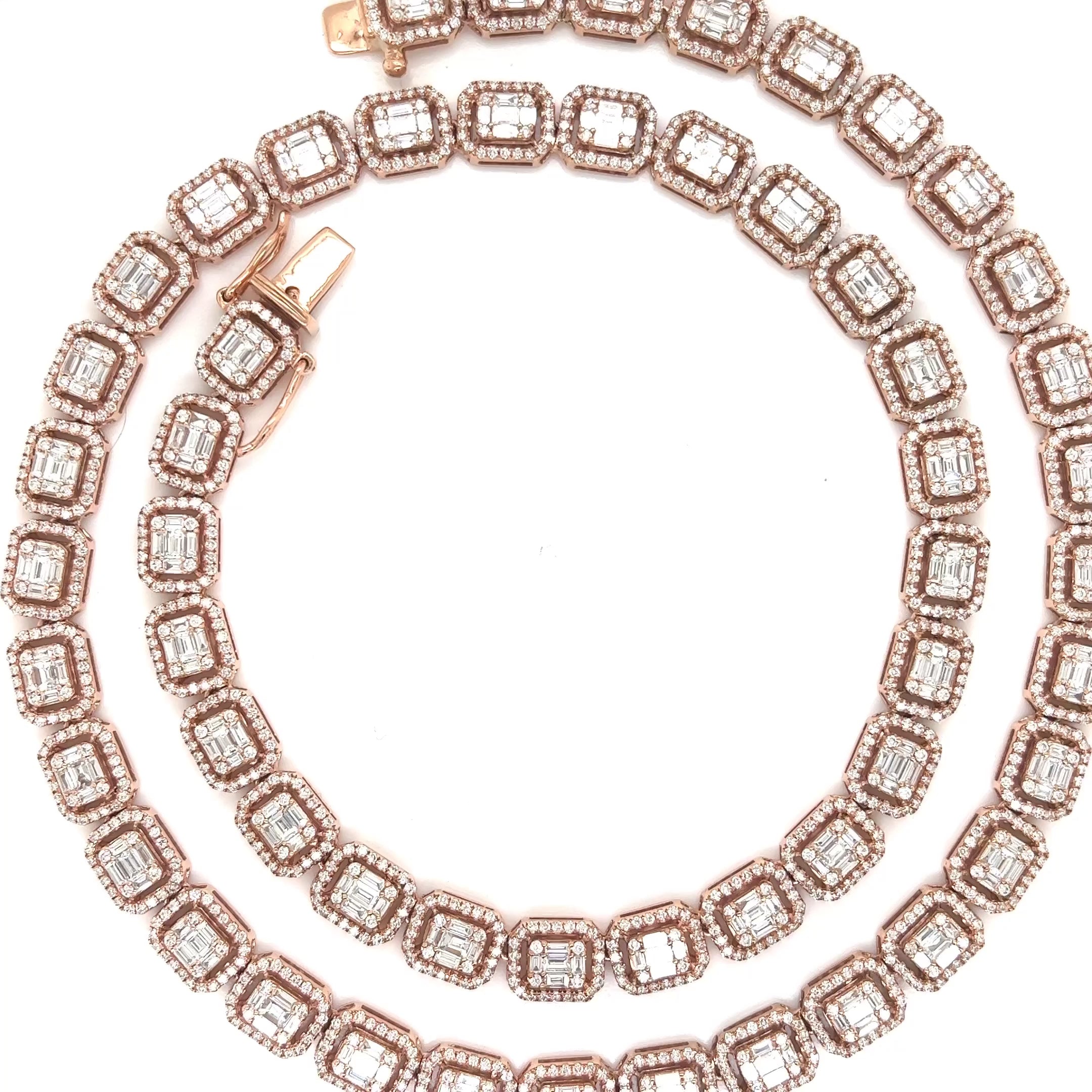 20CTW Baguette Tennis Chain – Rocco's Jewelry