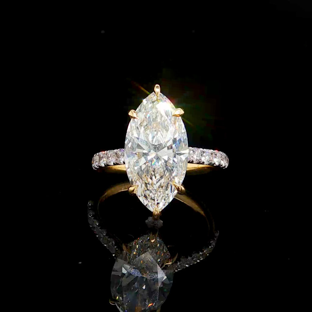 5CT Marquise Diamond Engagement Ring