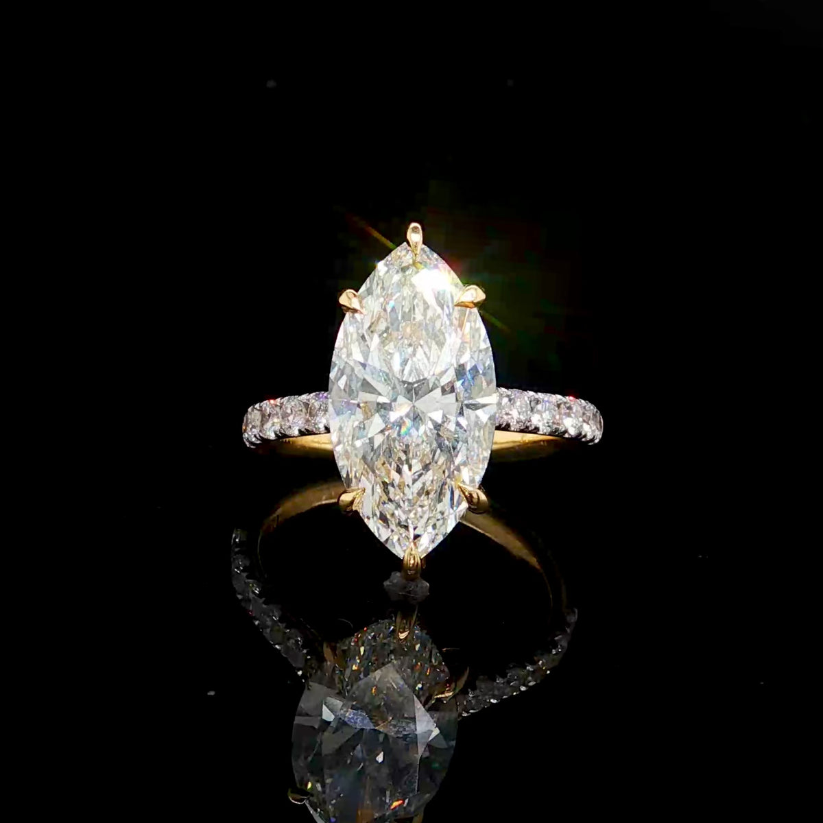 5CT Marquise Diamond Engagement Ring