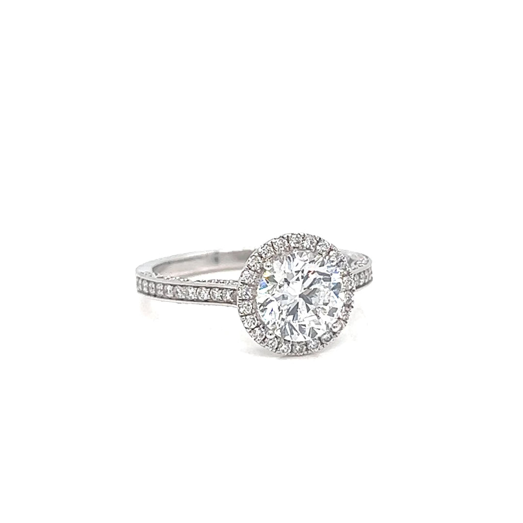 Round Brilliant Lab Diamond Halo Ring